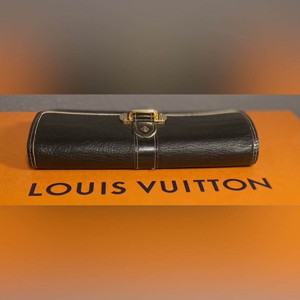 🔥FIRM PRICE ~ Louis Vuitton ~ Suhali Black Leather Long Wallet ~ COA ~ TH2088 - Picture 6 of 16